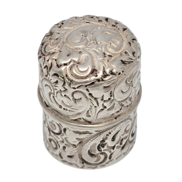 Black Starr & Frost Sterling Silver Thread Holder/Case #21307